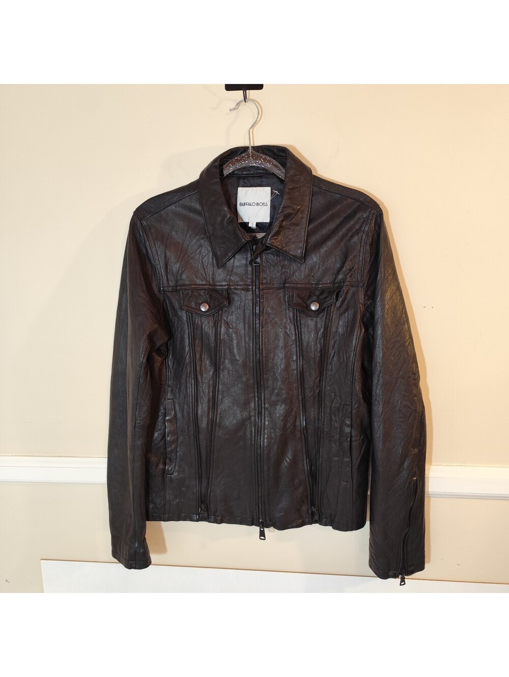 Buffalo Bobs Women's  Leather Jacket Black Goat Skin  Leather Size 3(XS)